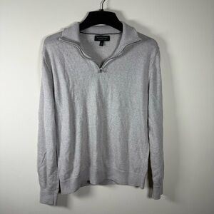Banana Republic Merino Wool Gray Zip Up Sweater Size Medium